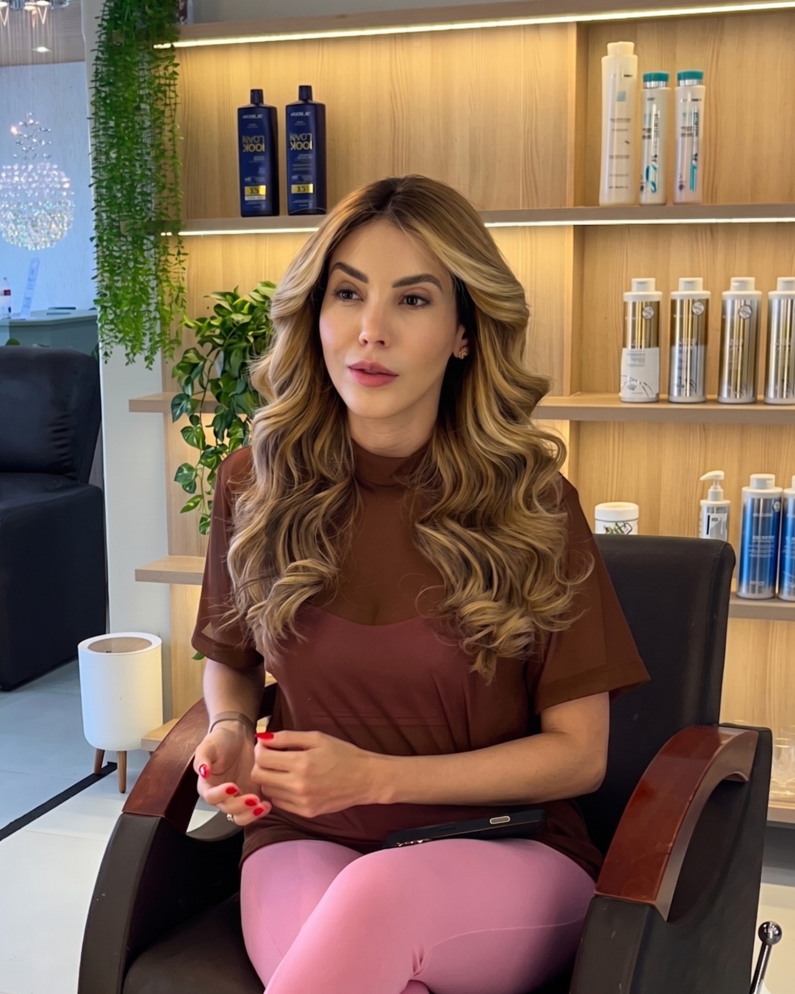 Loiro com ondas
